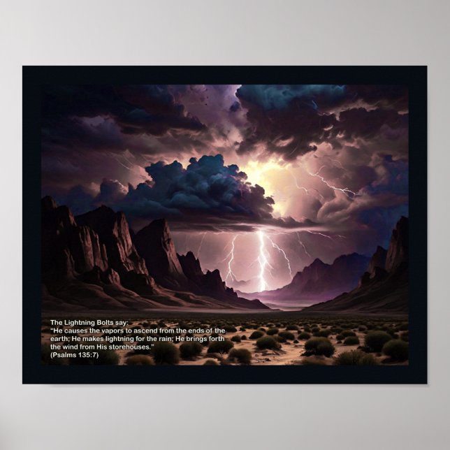 Perek Shirah - LIghtning Poster (Front)