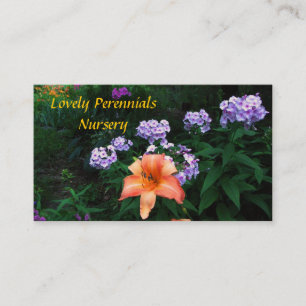 Perennial Flowers Nursery Business Card