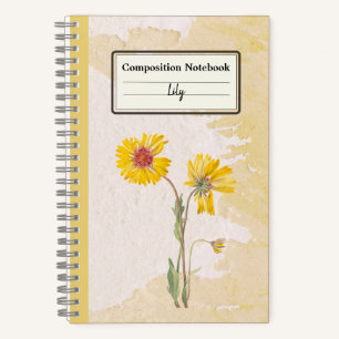 Perennial Gaillardia Flower Personalised Comp Notebook