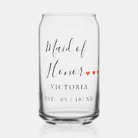 Peresonalized Maid of Honour w. Hearts 