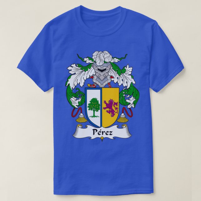 Perez Coat of Arms Family Crest 1  T-Shirt (Design Front)
