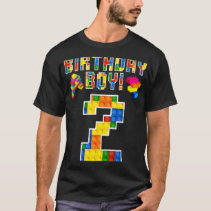 Perfect 2nd Birthday  2 Years Old Block Building B T-Shirt