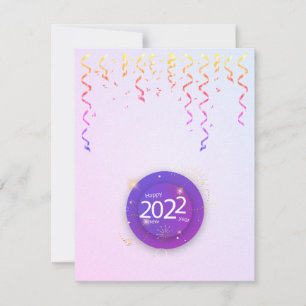 Perfect, Amazing, Purple NewYear 2022 Holiday Card