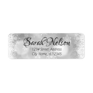 Perfect, Amazing, Silver Sparkly New Year Label 