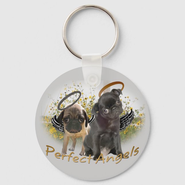 Perfect Angel Pugs Key Ring (Front)