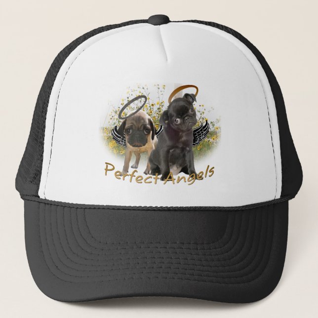 Perfect Angel Pugs Trucker Hat (Front)
