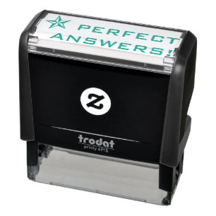 "PERFECT ANSWERS!" Feedback Rubber Stamp