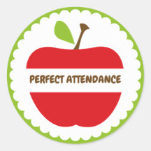 Perfect Attendance School Sticker