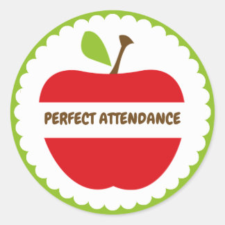 Perfect Attendance School Sticker