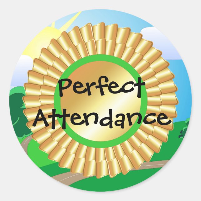 Perfect Attendance Sticker (Front)