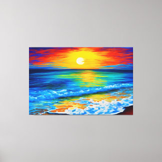 Perfect Beach Sunset Canvas Print