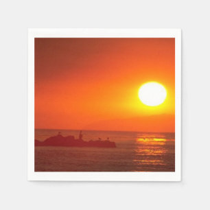Perfect Beach Wedding Sunset Paper Napkins