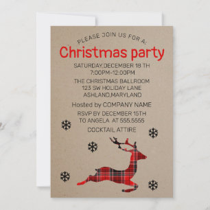 Perfect, Beautiful, Christmas Reindeer Invitation