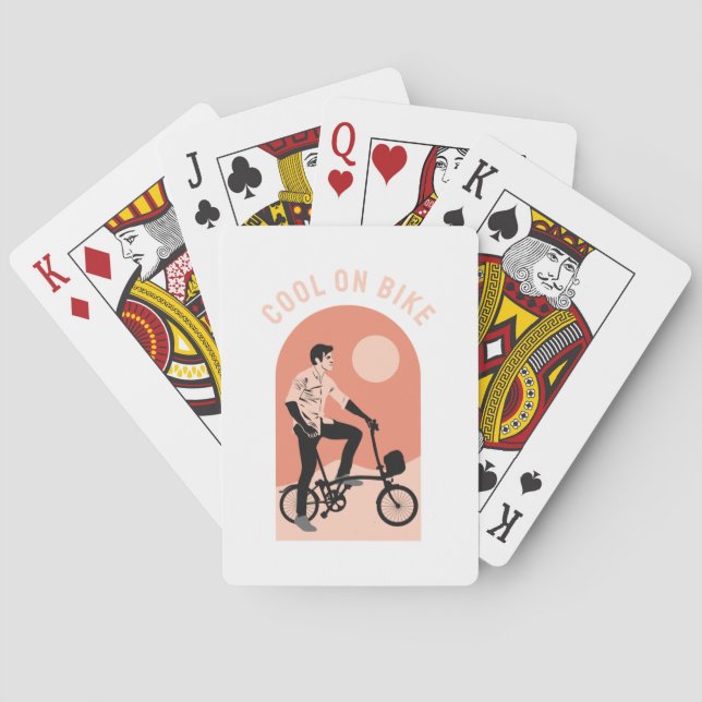 Perfect Bike Gift - Cool On Bike Playing Cards (Back)