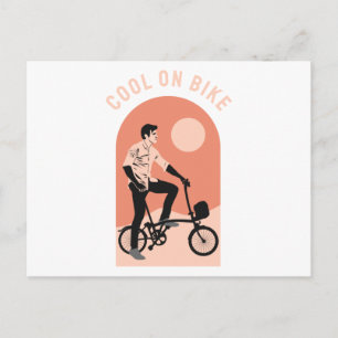 Perfect Bike Gift - Cool On Bike Postcard
