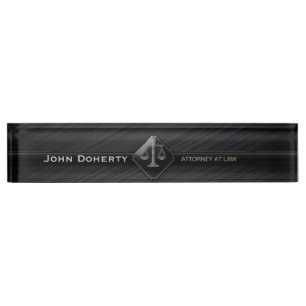 Perfect Black   ATTORNEY AT LAW Nameplate
