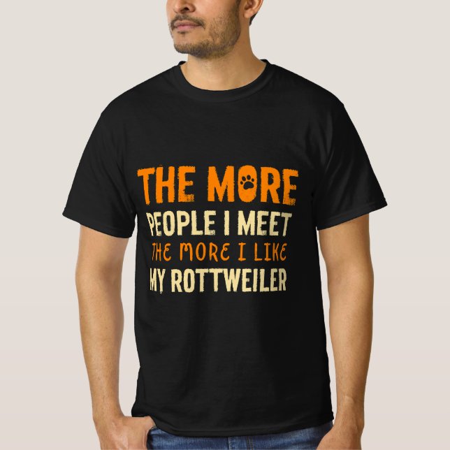 Perfect Black Rottweiler Lover Shirt (Front)