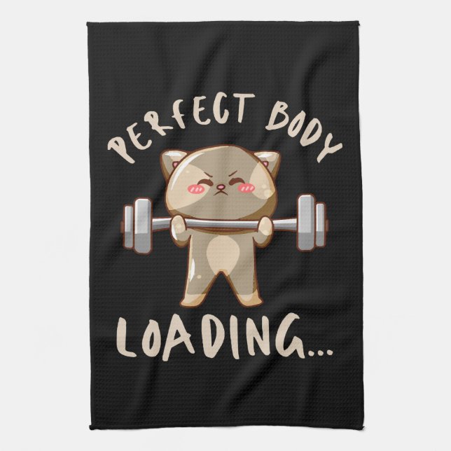 Perfect body loading... tea towel (Vertical)