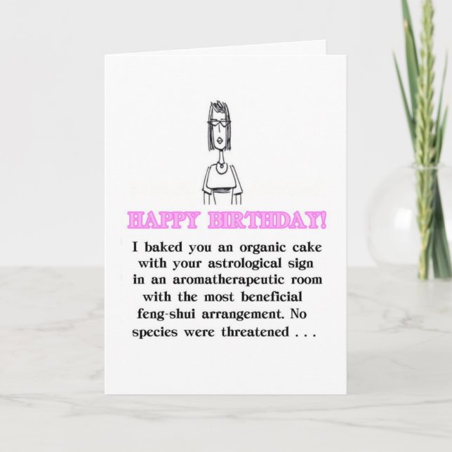 Perfect Cake birthday humour greeting card (Front)