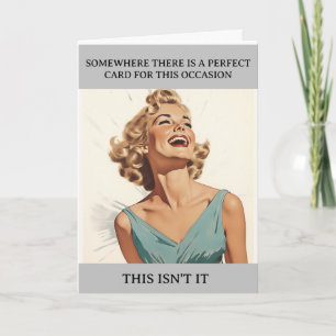 Perfect card Funny Humour Retro