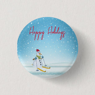 Perfect Christmas Snowman 3 Cm Round Badge