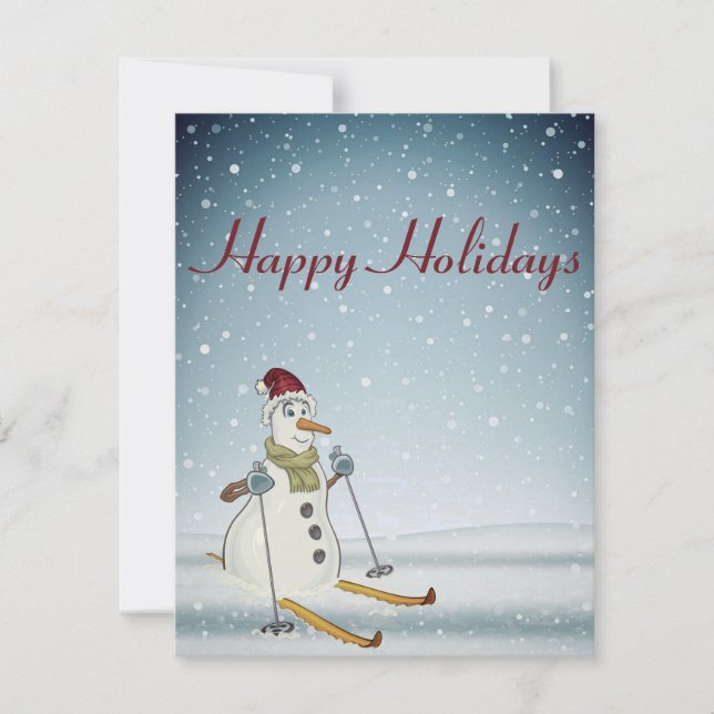 Perfect Christmas Snowman Holiday Card (Front)