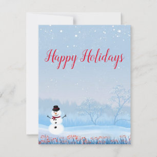 Perfect Christmas Snowman Holiday Card