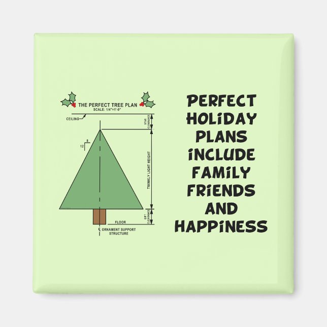 Perfect Christmas Tree Magnet (Front)