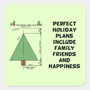 Perfect Christmas Tree Square Sticker