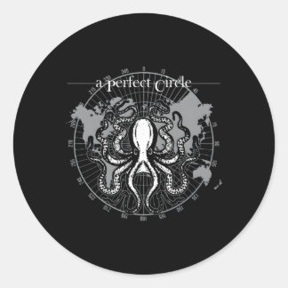 Perfect Circle Octopus Classic Round Sticker