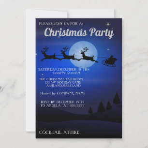 Perfect, Cool, Blue Christmas Invitation