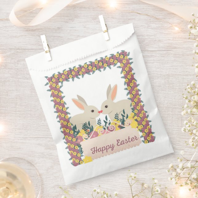 Perfect, Cool Happy Easter,  Bunny  Favour Bags (Clipped)