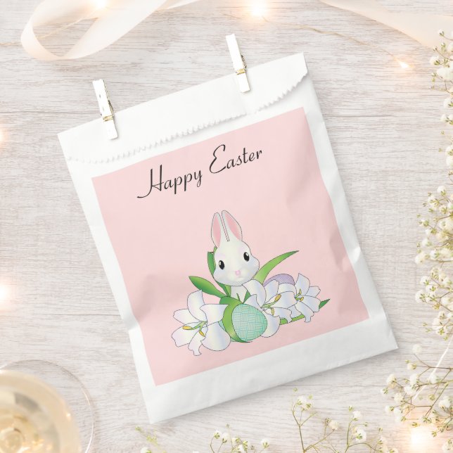Perfect, Cool Happy Easter,  Bunny  Favour Bags (Clipped)