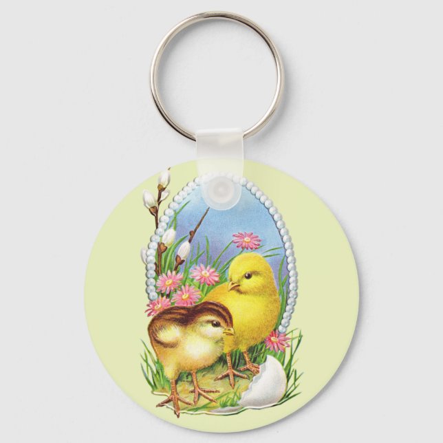 Perfect, Cool Happy Easter,  Bunny  Key Ring (Front)