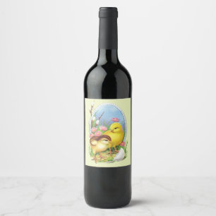 Perfect, Cool Happy Easter, Bunny Wine Label