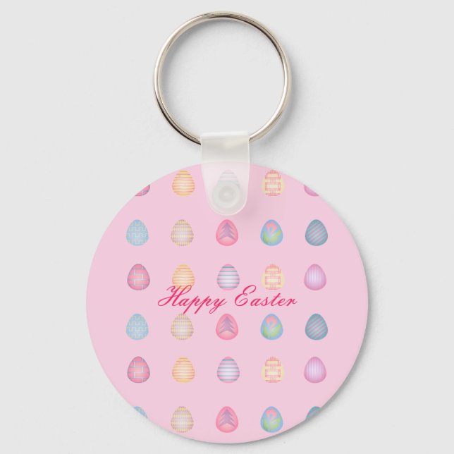 Perfect, Cool Happy Easter, Eggs  Key Ring (Front)