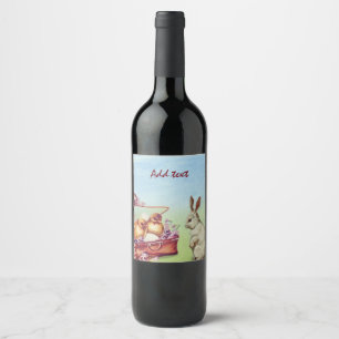Perfect, Cool Happy Easter Vintage Wine Label