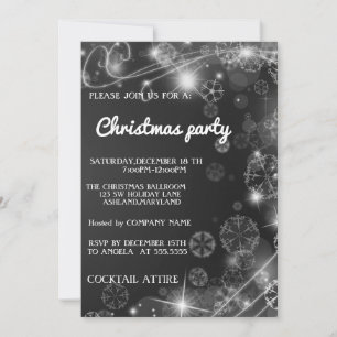 Perfect, Cool Sparkly Christmas  Invitation