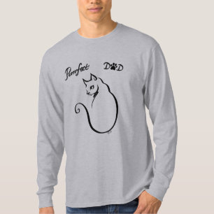 Perfect Dad Cat Art Men's Grey Long Sleeve Shirt