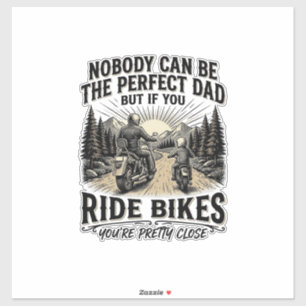 Perfect Dad Ride Bikes Vintage Biker Shirt Design_