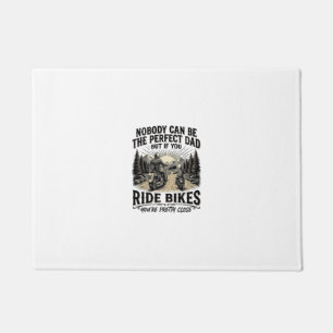 Perfect Dad Ride Bikes Vintage Biker Shirt Design_ Doormat