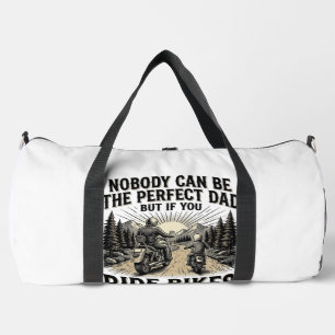 Perfect Dad Ride Bikes Vintage Biker Shirt Design_ Duffle Bag
