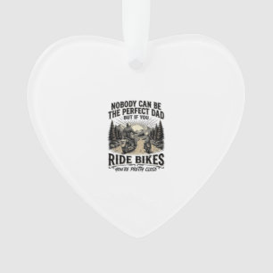 Perfect Dad Ride Bikes Vintage Biker Shirt Design_ Ornament