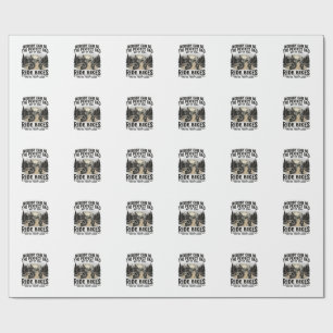 Perfect Dad Ride Bikes Vintage Biker Shirt Design_ Wrapping Paper