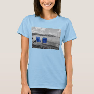 Perfect Day At The Lake Grayscale T-Shirt