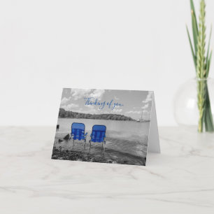 Perfect Day At The Lake Grayscale Thinking Of You  Card