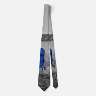 Perfect Day At The Lake Grayscale Tie