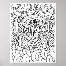 Perfect Day - Colouring Page