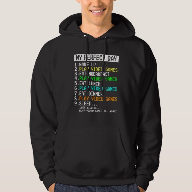 Perfect Day Gamer Gifts for Teen Boys - Video Game Hoodie (Front)