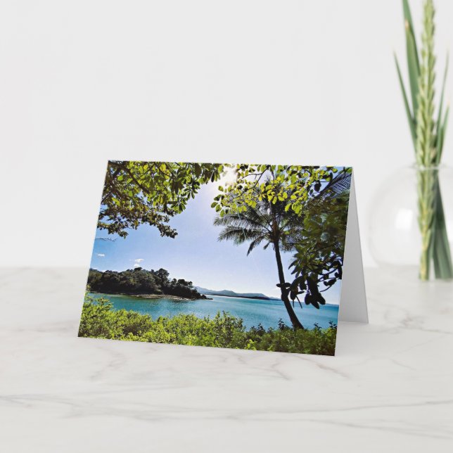 Perfect Day in Paradise Folded Greeting Card (Front)